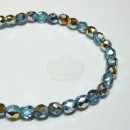 4mm Firepolish Aquamarine Marea